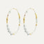 FORCE mega hoop earrings white/gold-plated
