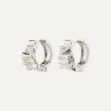 WILLPOWER recycled huggie hoop earrings silver-plated