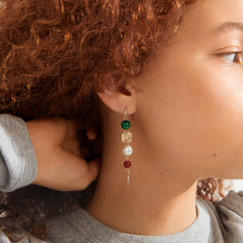 SENSE earrings gold-plated/multi