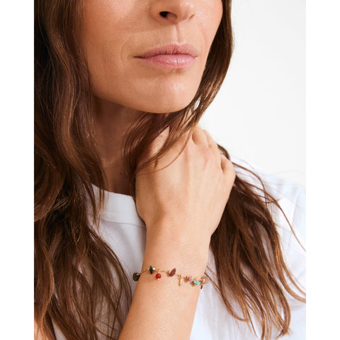 HERE bracelet gold-plated/multi