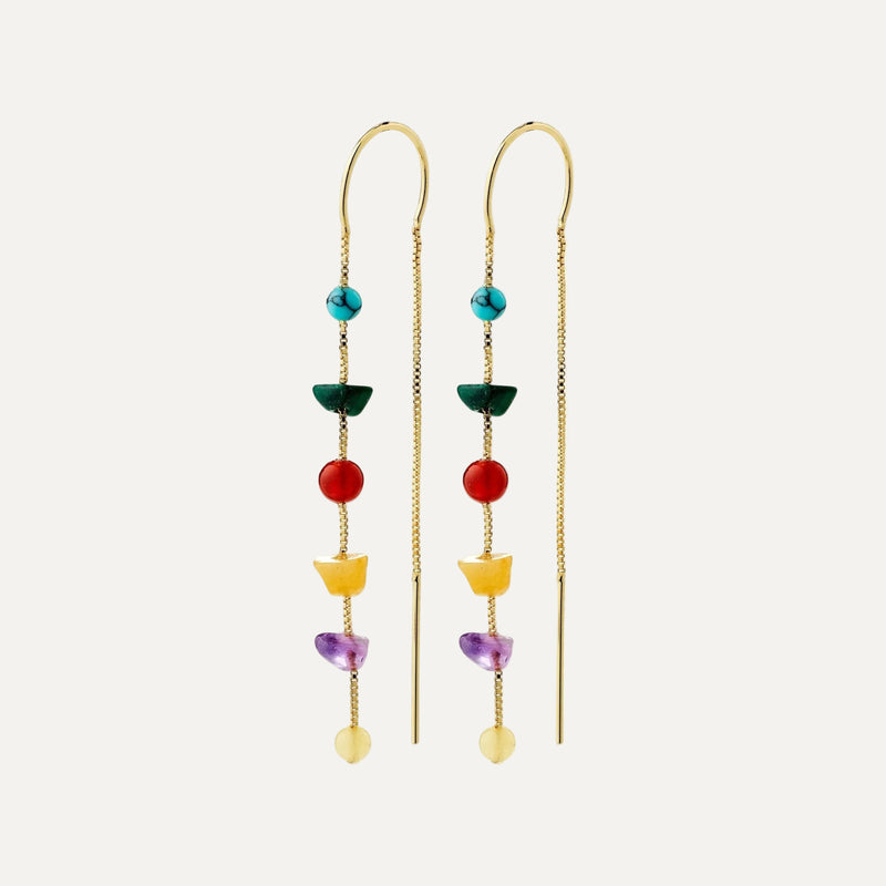 HERE earrings gold-plated/multi