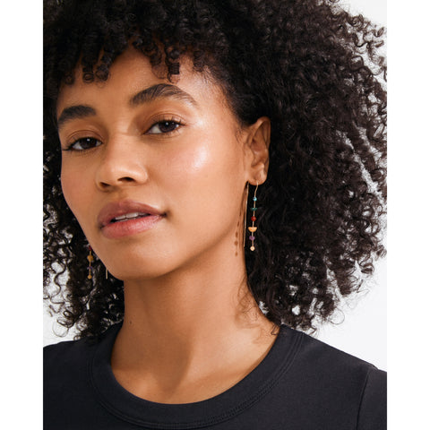 HERE earrings gold-plated/multi