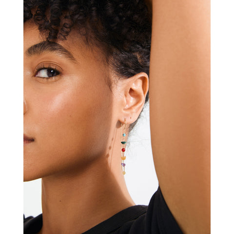 HERE earrings gold-plated/multi
