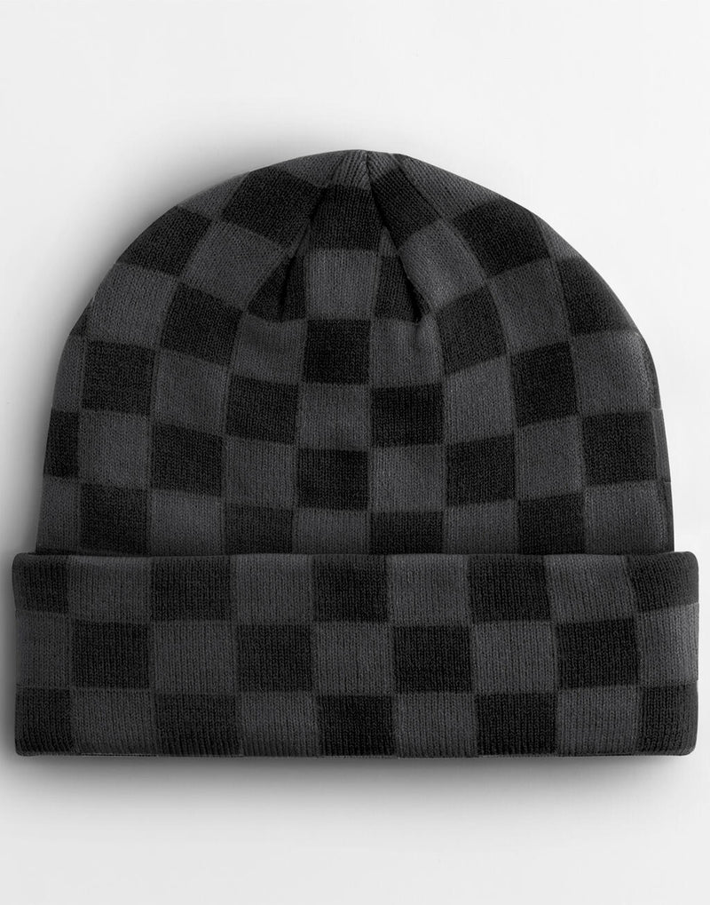 Checkerboard Beanie Black/Charcoal