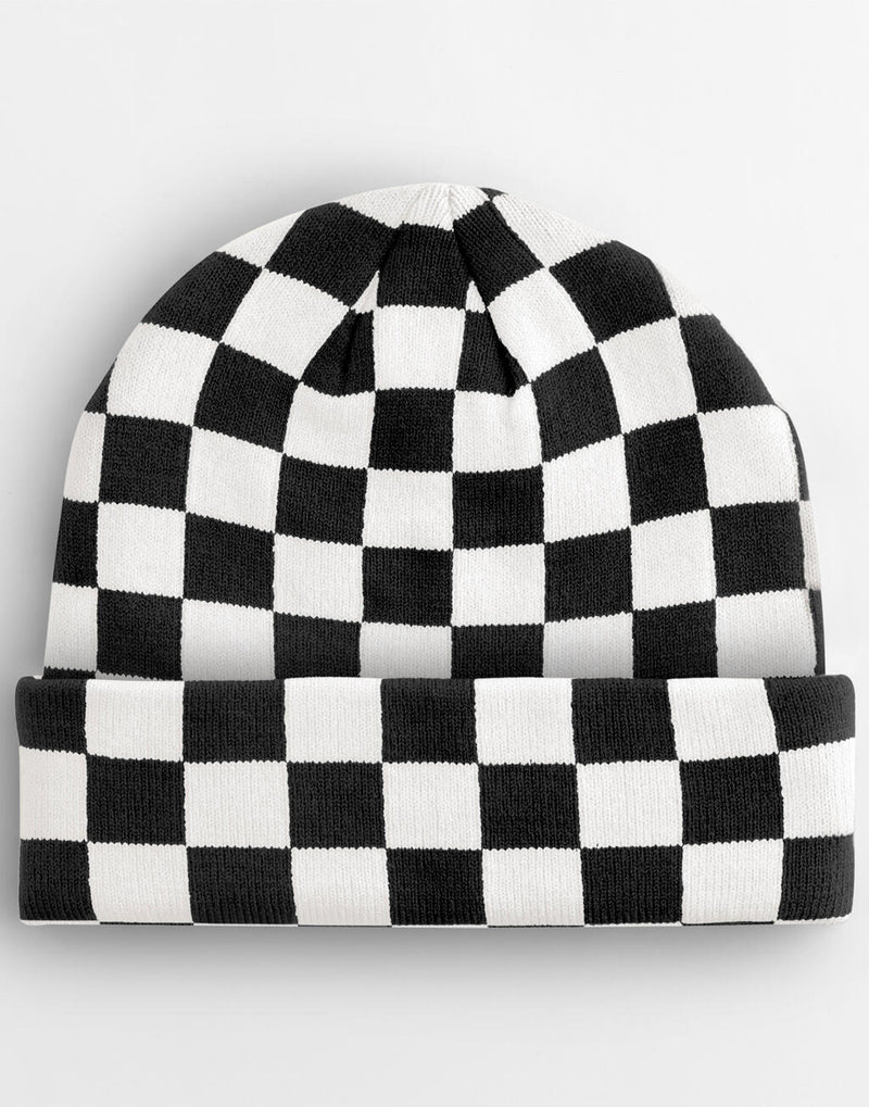 Checkerboard Beanie Black/Soft White
