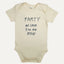 party my crib romper organic cotton