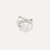 COMPASS organic shaped ring silver-plated