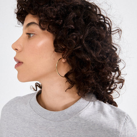 APRIL medium-size hoop earrings gold-plated