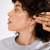 APRIL medium-size hoop earrings gold-plated