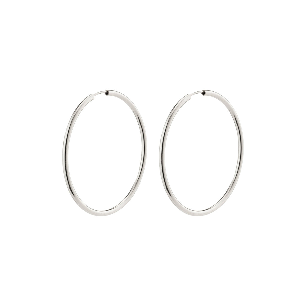 APRIL medium-size hoop earrings silver-plated