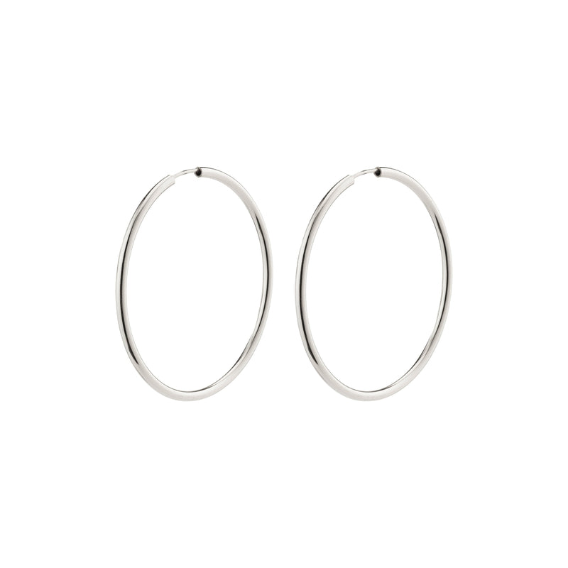 APRIL medium-size hoop earrings silver-plated