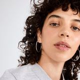 APRIL medium-size hoop earrings silver-plated