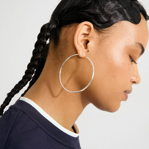 APRIL large hoop earrings silver-plated