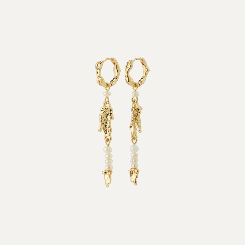 NIYA freshwater pearl earrings gold-plated