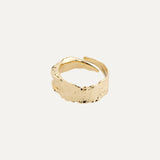 BATHILDA recycled rustic ring gold-plated