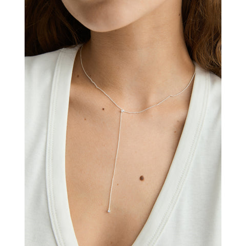 LUMI Y-necklace silver-plated