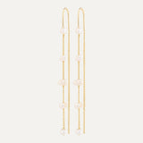ZENAIA pearl chain earrings gold-plated