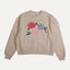 poppy flowers organic cotton womens sweater