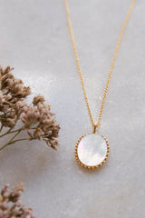 mother of pearl talisman necklace