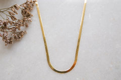 flat chain intemporal  necklace gold plated 40cm