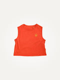 cropped tank washed paprika organic cotton