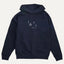 slow life drop shoulder unisex organic cotton sweater denim