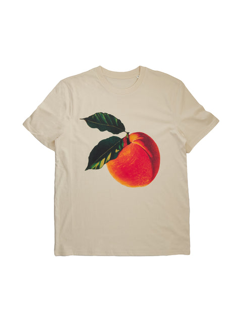 Peachy orange unisex natural raw t-shirt