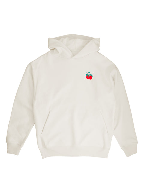 oranges white organic cotton unisex hoodie