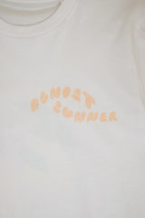 almost summer white organic unisex lemon t-shirt