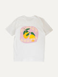 almost summer white organic unisex lemon t-shirt