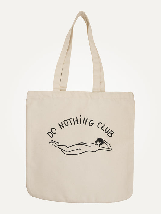 Do Nothing girl organic cotton premium tote bag