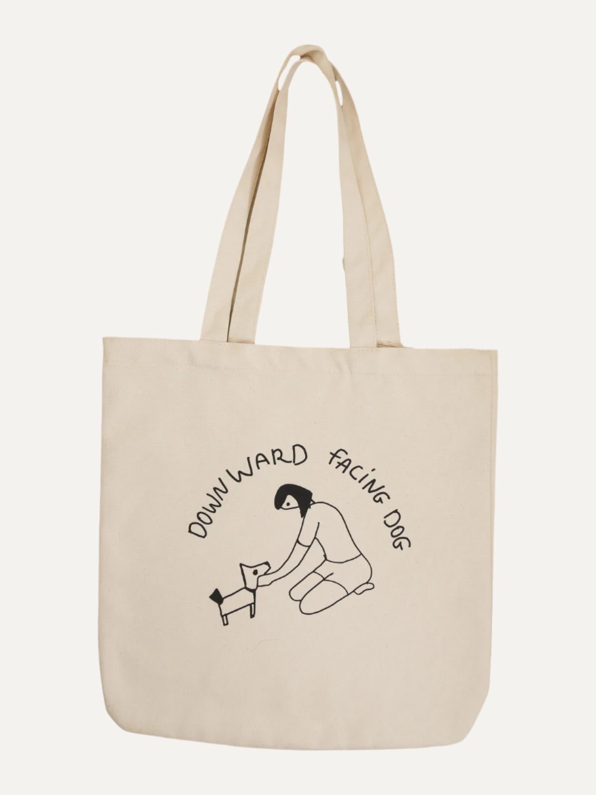 downward facing dog organic cotton premium tote bag