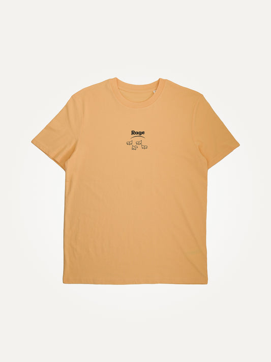 rage nispero yellow unisex organic cotton t-shirt