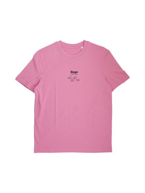 rage bubble pink oversized organic cotton t-shirt