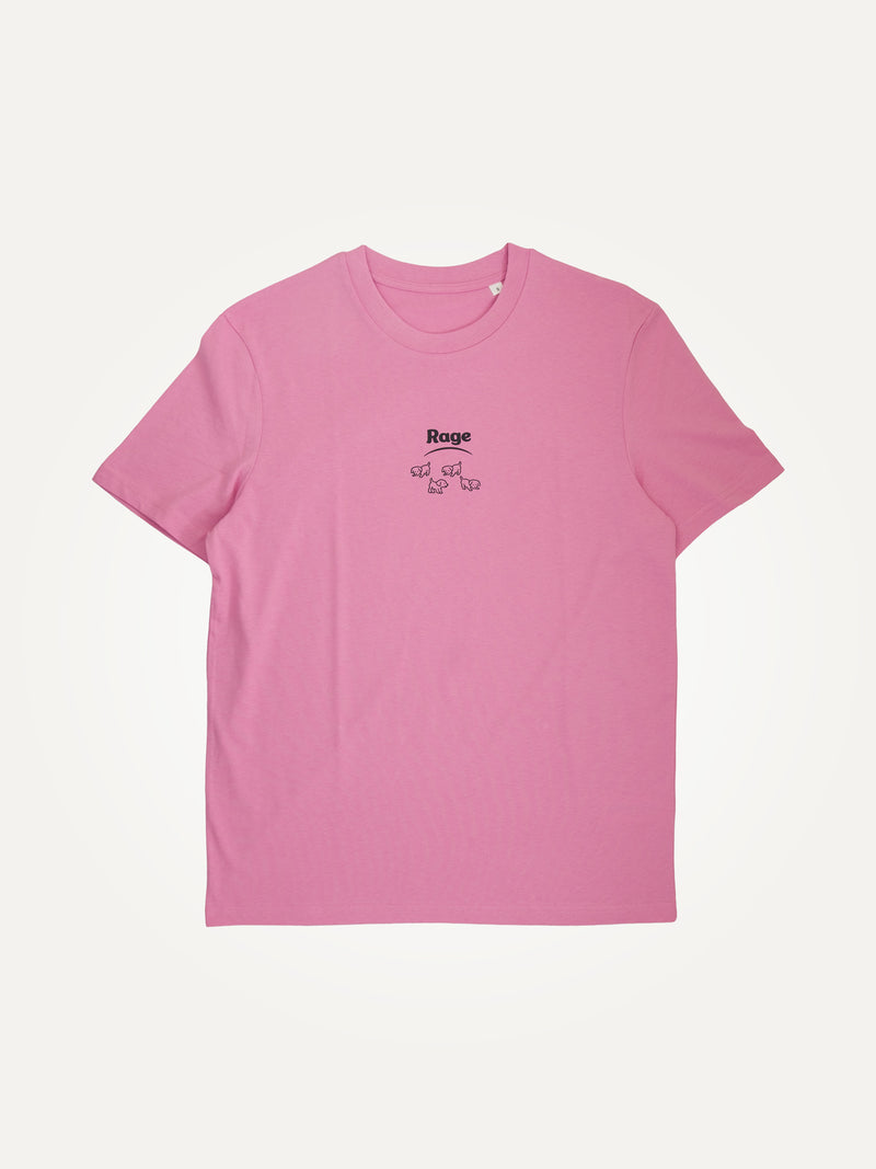 rage bubble pink oversized organic cotton t-shirt