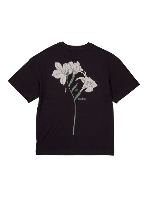 lilly flower oversized organic tee chaos and creativity