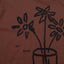 oversized organic t-shirt cappucino brown with flower