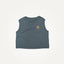 cropped tank washed denim blue organic cotton