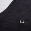 linen tank top black micro smiley