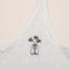 white linen tank top with flower