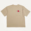 cat on the beach heavy oversized organic t-shirt