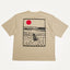 cat on the beach heavy oversized organic t-shirt