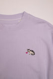 bad cat oversized french terry lightweight sweater purple