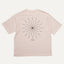 Chaos & Creativity white oversized unisex tee radial star