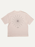 Chaos & Creativity white oversized unisex tee radial star