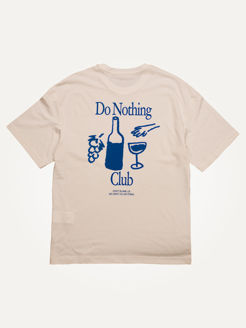 do nothing club unisex creamy white t-shirt with back print