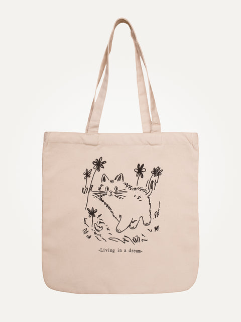 living in a dream organic cotton tote bag