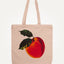 peach tote bag