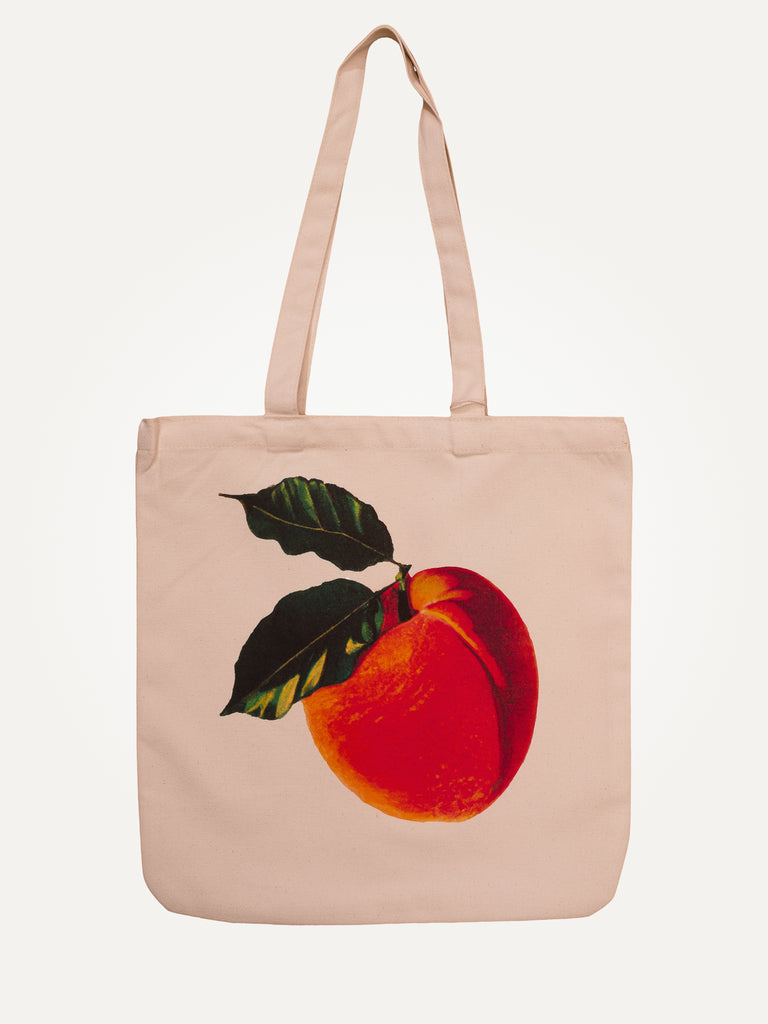 peach tote bag