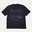 navy unisex organic t-shirt island lines chaos and creativity